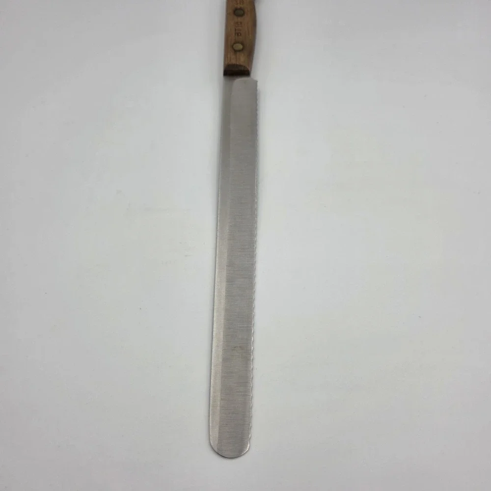 Vintage Chicago Cutlery Wood Handle BT10 Serrared Bread Knife Kitchen 10